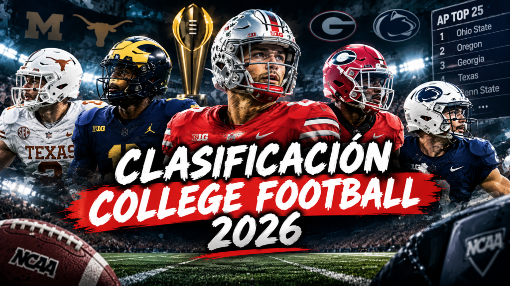 Clasificación College football, clasificación futbol americano universitario