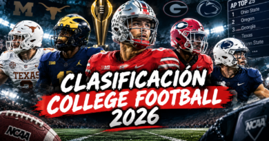 Clasificación College football, clasificación futbol americano universitario