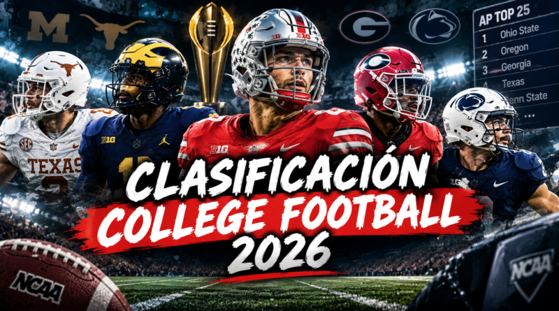 Clasificación College football, clasificación futbol americano universitario