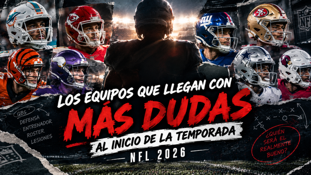 Equipos que generan más dudas en la nfl 2026