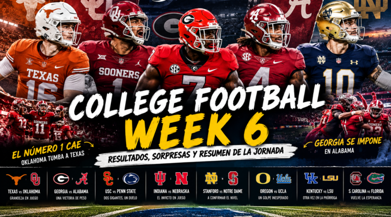 week 6 ncaa college resumen