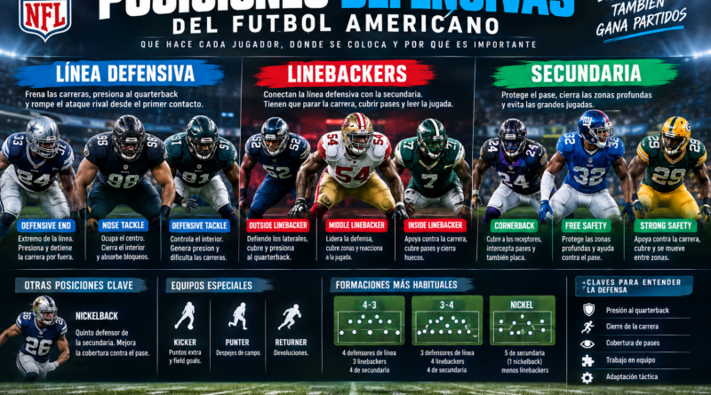 posiciones defensa futbol americano