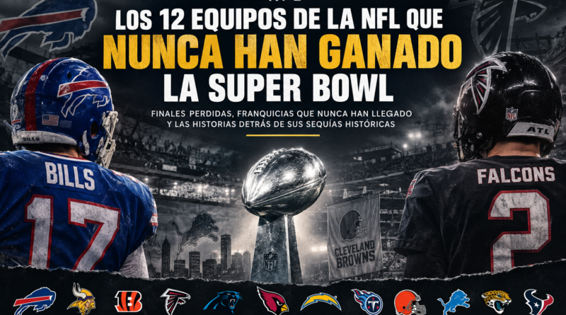 Equipos que nunca han ganado la superbowl
